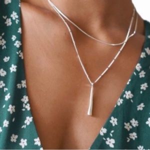JENNY BIRD Silver Necklace “Leana”brand new/ NWT